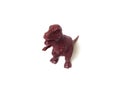 Brown t-rex or tyrannosaurus dinosaur toy. Royalty Free Stock Photo