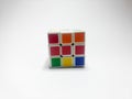 Close up of rubik`s cube isolated on white background Royalty Free Stock Photo