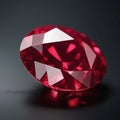 close up of ruby isolated on a dark background. Royalty Free Stock Photo