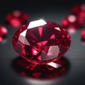 close up of ruby isolated on a dark background. Royalty Free Stock Photo