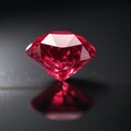 close up of ruby isolated on a dark background. Royalty Free Stock Photo