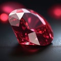 close up of ruby isolated on a dark background. Royalty Free Stock Photo