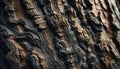 Close-up of the rugged texture of tree bark, emphasizing the age and resilience of nature Royalty Free Stock Photo