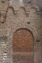 Close-up of a ruin in a forest at estate De Haere near Deventer, The Netherlands Royalty Free Stock Photo