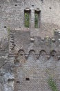 Close-up of a ruin in a forest at estate De Haere near Deventer, The Netherlands Royalty Free Stock Photo