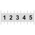 Close up ruler scale with bold numbers and precise tick marks Royalty Free Stock Photo