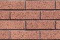 Close up of running bond brick wall texture Royalty Free Stock Photo