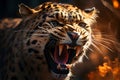 Stalking Jaguar values teeth - AI generated Royalty Free Stock Photo