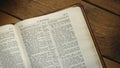 Rustic Bible on a Wooden Background