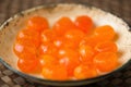 Rustic chinese salted egg yolks Royalty Free Stock Photo