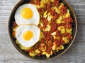 Rustic corned beef hash Royalty Free Stock Photo