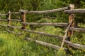 Close Up Rustic Fence and Wildflowers Royalty Free Stock Photo