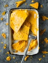 Rustic homemade golden honeycomb toffee Royalty Free Stock Photo