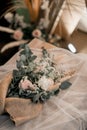 Rustic bouquet flower dried herbs and spices Royalty Free Stock Photo