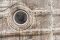 Rusting metal porthole