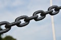 Close up of a rusty anchor chain