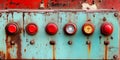 Close-up of Rusty Control Panel Royalty Free Stock Photo