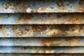 close up of rusty metal lattice wall, abstract brown grunge texture Royalty Free Stock Photo