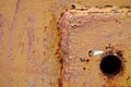 Close up of a rusty metal wall Royalty Free Stock Photo