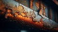 a close up of a rusty pipe with rust on it