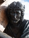 Close Up of the Face of Jesus Carrying His Cross in Groom, Texas