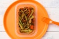 Close-up salad of stewed vegetables Royalty Free Stock Photo