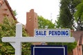 Sale pending sign on residential home