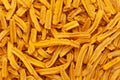 Close up of salted Soya Sticks Indian namkeen snacks Full-Frame Background.
