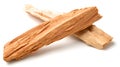 Close up of sandalwood isolatd on the white background