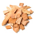 Close up of sandalwood isolatd on the white background Royalty Free Stock Photo