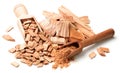 Close up of sandalwood isolatd on the white background Royalty Free Stock Photo