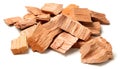 Close up of sandalwood isolatd on the white background Royalty Free Stock Photo