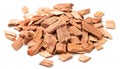 Close up of sandalwood isolatd on the white background Royalty Free Stock Photo