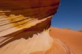 Close up of sandstone fin formation