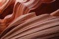 Close up sandstone texture in Antelope Canyon