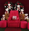 Christmas decoration with teddy bears Royalty Free Stock Photo