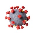 Close-up of the SARS-CoV-2 coronavirus model Royalty Free Stock Photo