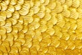 Scale naga texture with overlap seamless patterns abstract stucco gold yellow on background Royalty Free Stock Photo