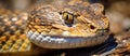 Close up of a scaled reptiles eye, a snake from the Python family Royalty Free Stock Photo