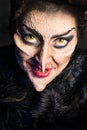 Close up of scary old witch Royalty Free Stock Photo