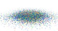 Close-up of a scatterplot with a cloud of bright, distinct points, without axes, on a pure white background. Royalty Free Stock Photo