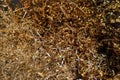 Close-up scene of brass materials scrap