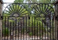 Close-up of scenic forged gate in Yanchep National Park Royalty Free Stock Photo