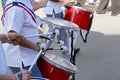 Close up of schooll kids participating in the November independ Royalty Free Stock Photo