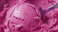 Close-up of a scoop of raspberry ice cream