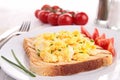 Scrambled egg and toast Royalty Free Stock Photo