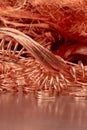 Close-up scrap copper wire raw materials metals industry Royalty Free Stock Photo