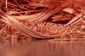 Close-up scrap copper wire raw materials metals industry Royalty Free Stock Photo