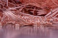 Close-up scrap copper wire raw materials metals industry Royalty Free Stock Photo