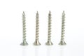 Close-up of screws on a white Royalty Free Stock Photo